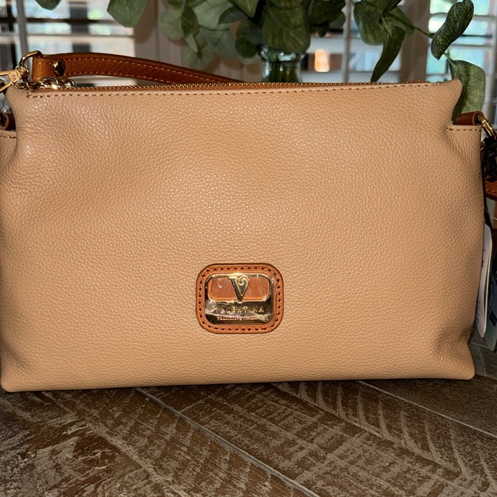 NWT, Valentina crossbody in pebbled leather in nutmeg. - Picture 2 of 10
